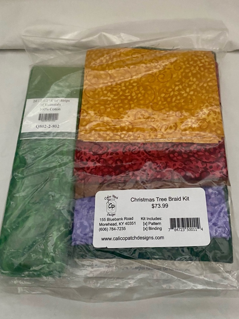 Christmas Tree Braid Quilt Kit - Green - Picture 8 of 15